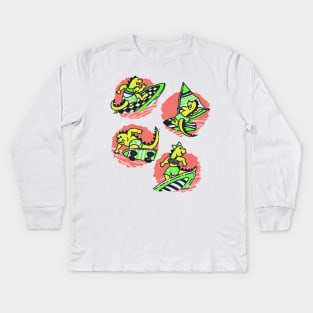 Epic Iguanas (Lemon Lime Version) Kids Long Sleeve T-Shirt